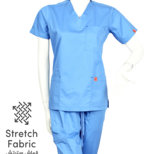 سكراب طبي للجنسين أزرق سماوي موديل B15X